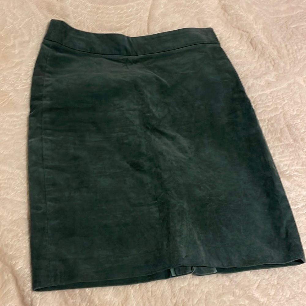 Jade green corduroy pencil skirt. J Crew size 2
